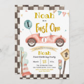 Racing Car Einladung schnell und einfach (Vorne/Hinten)