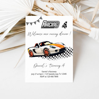 🏁 Racing Car Geburtstag Ich Speed in Spaß! Einladung