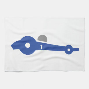 Racing Car Illustration auf T - Shirt gedruckt Küchentuch