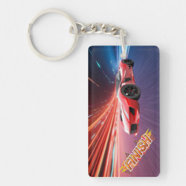 Racing Car Keychain with a Luxury Red Sports Car Schlüsselanhänger