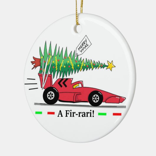 Racing Car Merry Xmas Weihnachtsschmuck (Links)