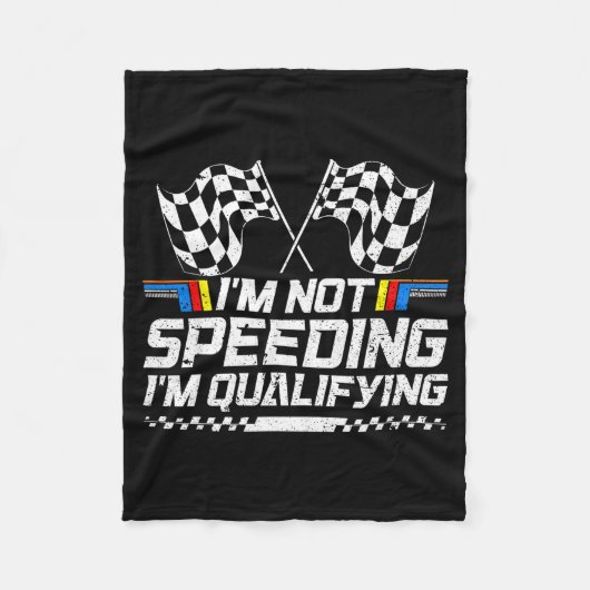 Racing Car Not Speeding Im Qualifying Race Men Kid Fleecedecke (Vorderseite)