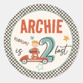 🏎️ 🏁 Racing Car Party Stickers - High-Speed Fun (Vorderseite)