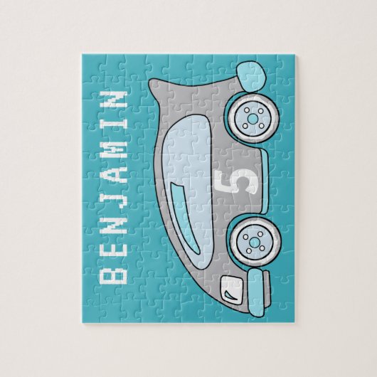 Racing Car personalizable Kids Puzzle (Vertikal)