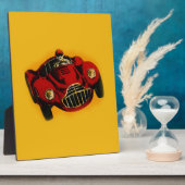 Racing Car Rot Gelb Altes Auto Fotoplatte (Seite)