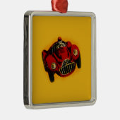 Racing Car Rot Gelb Altes Auto Ornament Aus Metall (Rechts)