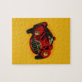 Racing Car Rot Gelb Altes Auto Puzzle (Horizontal)