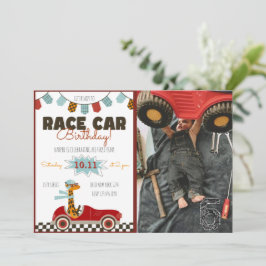 Racing Car Schnelle Einladung zum Geburtstag mit F