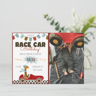 Racing Car Schnelle Einladung zum Geburtstag mit F