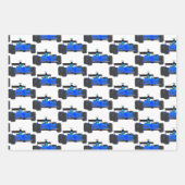 Racing Car Tile Design Wrapping Paper Sheets Geschenkpapier Set (Vorderseite 2)