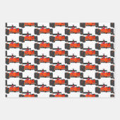 Racing Car Tile Design Wrapping Paper Sheets Geschenkpapier Set (Vorderseite)