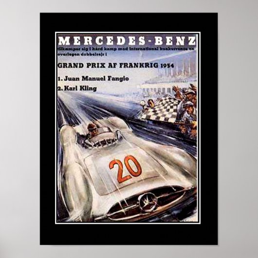 Racing Car Vintage Poster der 50er Jahre (Vorne)