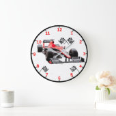 Racing Car Wall Clock Große Wanduhr (Zuhause)