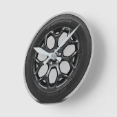 Racing Car Wheel Rim Gran Turismo Film GT7 Runde Wanduhr (Winkel)