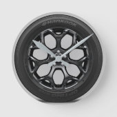 Racing Car Wheel Rim Gran Turismo Film GT7 Runde Wanduhr (Vorderseite)