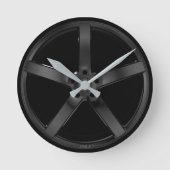 Racing Car Wheel Rim Gran Turismo Film GT7 Runde Wanduhr (Vorderseite)