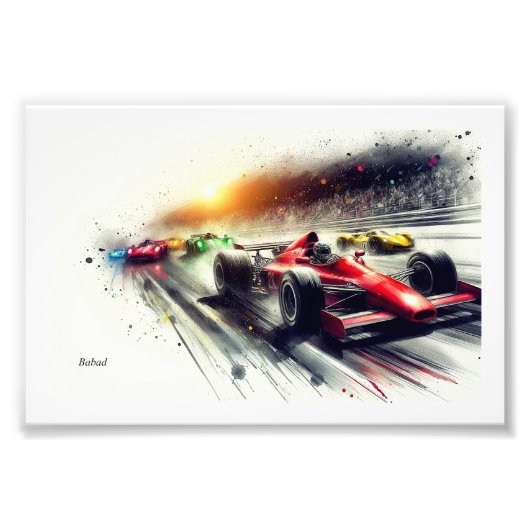 Racing Cars at High Speed,  Fotodruck (Vorne)