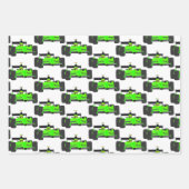 Racing Cars geteerte Design Wrapping Paper Sheets Geschenkpapier Set (Vorderseite 3)