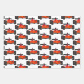 Racing Cars geteerte Design Wrapping Paper Sheets Geschenkpapier Set (Vorderseite 2)