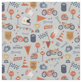 Racing cars motorbikes boyhood nursery kids boys stoff