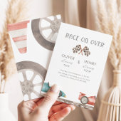 Racing Cars Siblings Joint Birthday Party Einladung