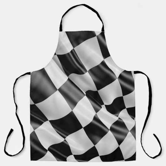 Racing Checkered Flag Oval Track oder Drag Race Schürze (Vorderseite)