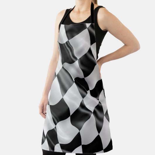 Racing Checkered Flag Oval Track oder Drag Race Schürze (InSitu)
