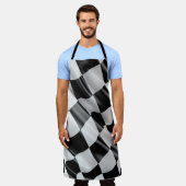 Racing Checkered Flag Oval Track oder Drag Race Schürze (Getragen)
