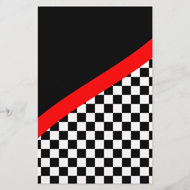 Racing Checkered Flag Scrapbook Paper (Vorderseite)