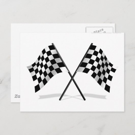 Racing Checkered Flags Postkarte (Vorne/Hinten)