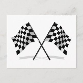 Racing Checkered Flags Postkarte