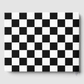 Racing Checkered Sieger Flag Schwarz-Weiß Gästebuch (Rückseite)