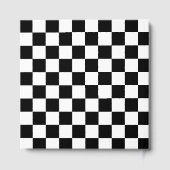 Racing Checkered Sieger Flag Schwarz-Weiß Gästebuch (Rückseite)