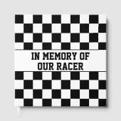 Racing Checkered Sieger Flag Schwarz-Weiß Gästebuch (Vorderseite)