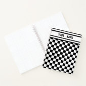 Racing Checkered Sieger Flag Schwarz-Weiß Notizblock (Innenseite)