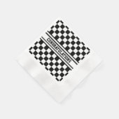 Racing Checkered Sieger Flag Schwarz-Weiß Serviette (Ecke)