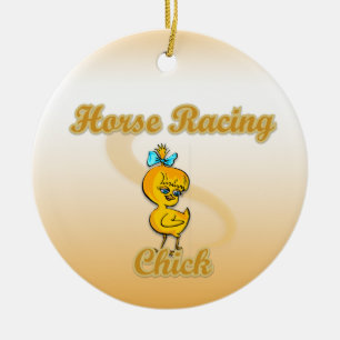 Racing Chick Keramikornament
