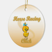 Racing Chick Keramikornament (Links)