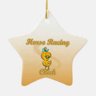 Racing Chick Keramikornament