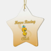 Racing Chick Keramikornament (Links)