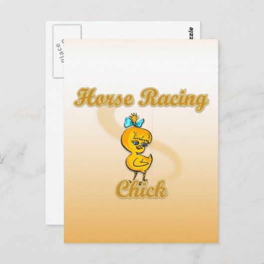 Racing Chick Postkarte (Vorne/Hinten)