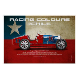 Racing Colours of Chile Poster