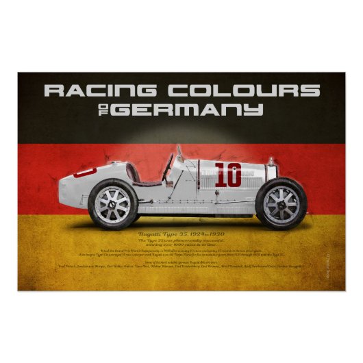 Racing Colours of Germany Poster (Vorderseite)