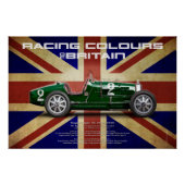 Racing Colours of Great Britain Poster (Vorderseite)