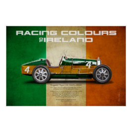 Racing Colours of Ireland Poster