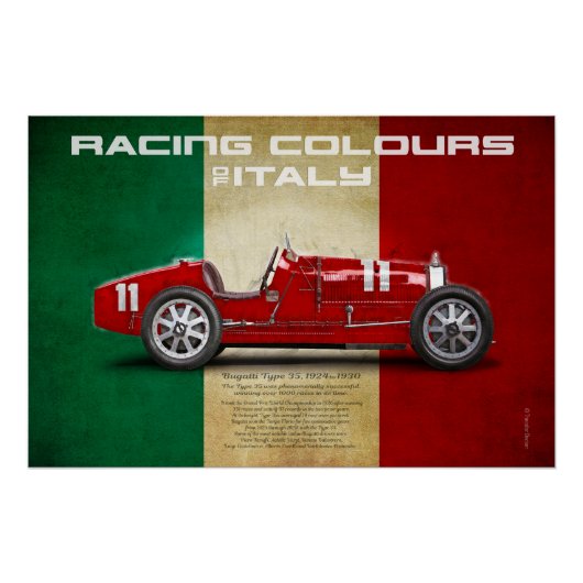 Racing Colours of Italy Poster (Vorderseite)