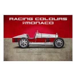 Racing Colours of Monaco Poster