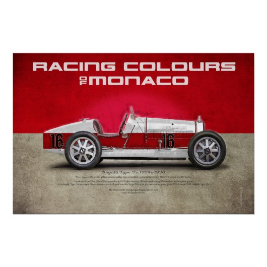 Racing Colours of Monaco Poster (Vorderseite)