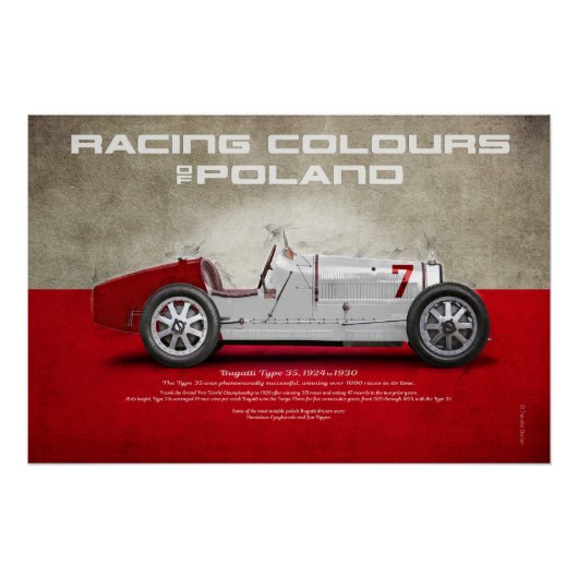 Racing Colours of Poland Poster (Vorderseite)