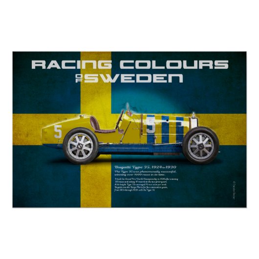Racing Colours of Sweden Poster (Vorderseite)